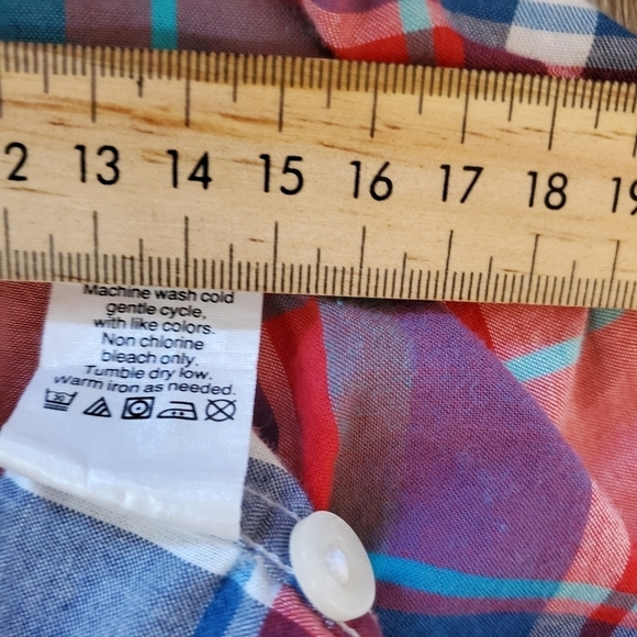 J Crew Medium 100% Cotton Red Plaid Men's Shirts - Picture 5 of 10